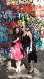Lauren and I at the Lennon Wall