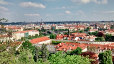 View from the gardens of Prague Castle