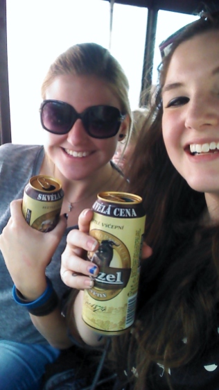 Beer on hilarious tour bus pretending to be a train