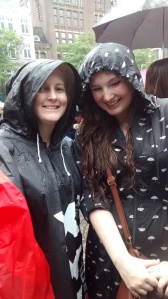Staying dry on our tour