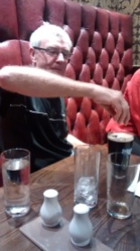 Dad putting ice in his beer?!